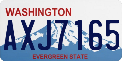 WA license plate AXJ7165