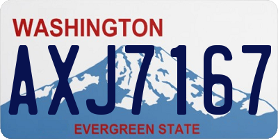 WA license plate AXJ7167