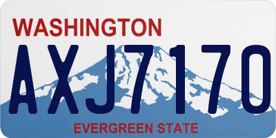 WA license plate AXJ7170