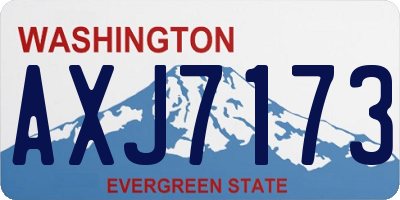 WA license plate AXJ7173