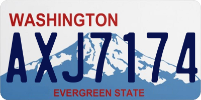 WA license plate AXJ7174