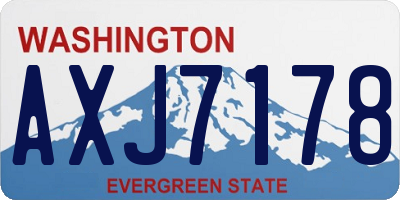 WA license plate AXJ7178