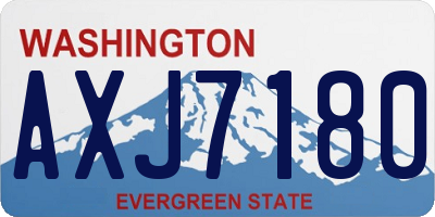 WA license plate AXJ7180