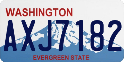 WA license plate AXJ7182