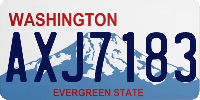 WA license plate AXJ7183