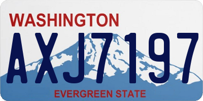 WA license plate AXJ7197