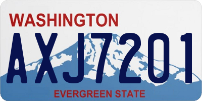 WA license plate AXJ7201