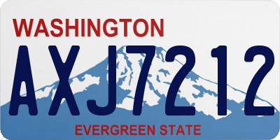 WA license plate AXJ7212