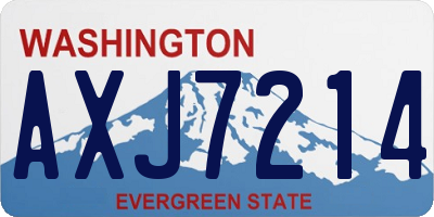 WA license plate AXJ7214