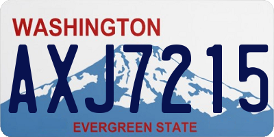 WA license plate AXJ7215