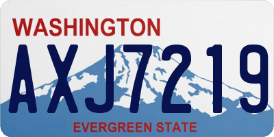 WA license plate AXJ7219