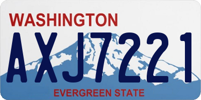 WA license plate AXJ7221