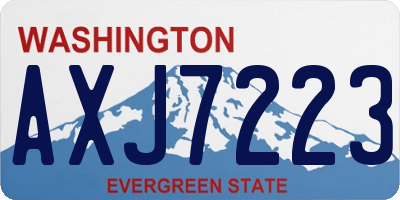 WA license plate AXJ7223