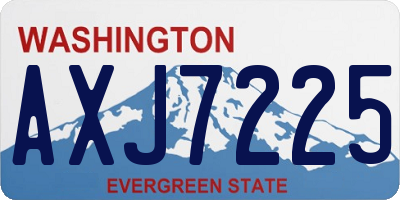 WA license plate AXJ7225