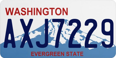 WA license plate AXJ7229