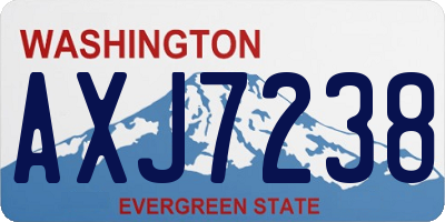 WA license plate AXJ7238