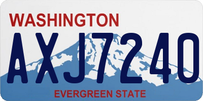 WA license plate AXJ7240