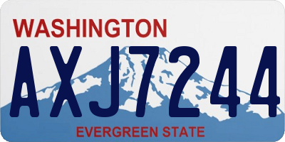 WA license plate AXJ7244