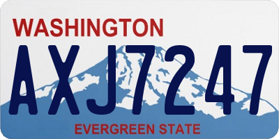 WA license plate AXJ7247