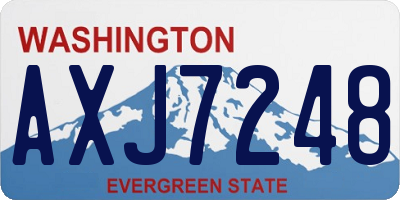 WA license plate AXJ7248