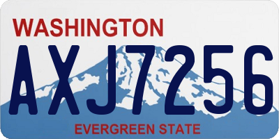 WA license plate AXJ7256