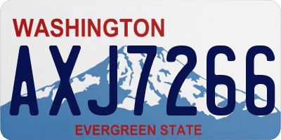 WA license plate AXJ7266