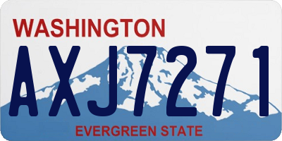 WA license plate AXJ7271