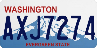 WA license plate AXJ7274
