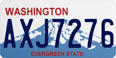 WA license plate AXJ7276