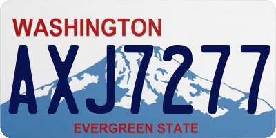WA license plate AXJ7277