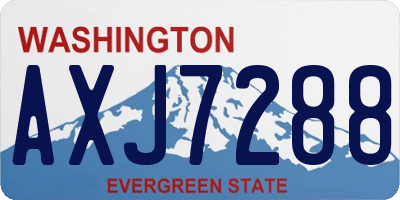 WA license plate AXJ7288