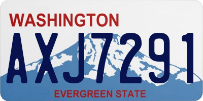 WA license plate AXJ7291