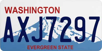 WA license plate AXJ7297