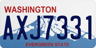 WA license plate AXJ7331
