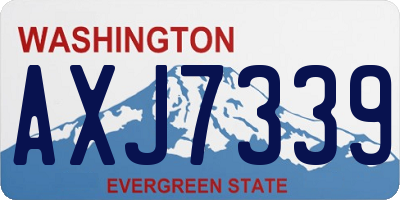 WA license plate AXJ7339