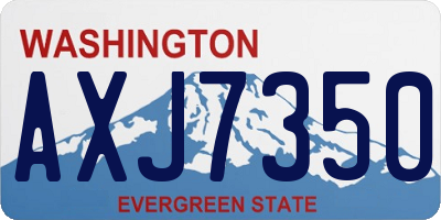 WA license plate AXJ7350