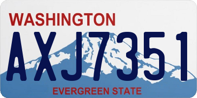 WA license plate AXJ7351