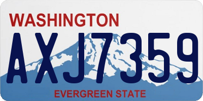 WA license plate AXJ7359