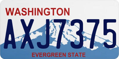 WA license plate AXJ7375