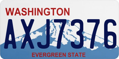 WA license plate AXJ7376