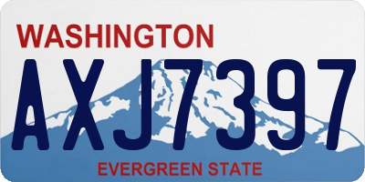 WA license plate AXJ7397