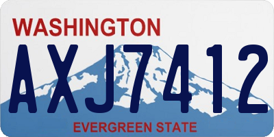WA license plate AXJ7412