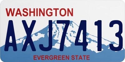 WA license plate AXJ7413