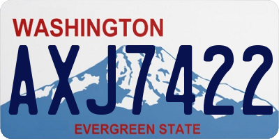 WA license plate AXJ7422
