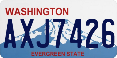 WA license plate AXJ7426