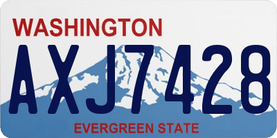 WA license plate AXJ7428