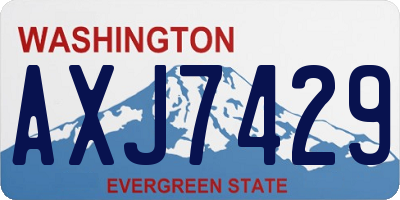 WA license plate AXJ7429