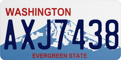 WA license plate AXJ7438