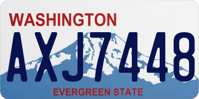 WA license plate AXJ7448
