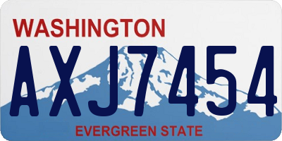 WA license plate AXJ7454